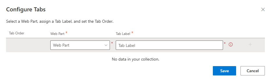 ConfigureTabs Selects