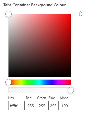 Tabs Container Background Color